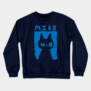 Blue cat Crewneck Sweatshirt